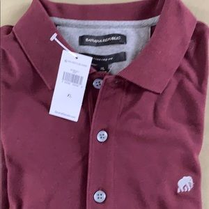 Men’s Banana Republic wine polo shirt